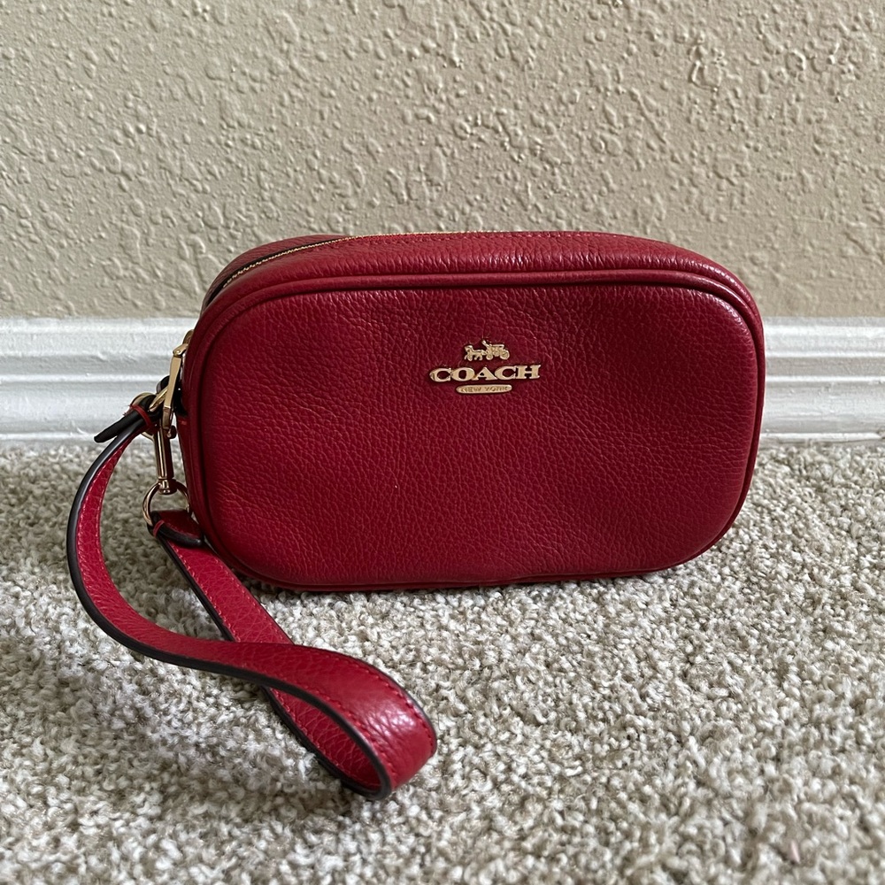 Coach Clutch Bag, wrist purse, red